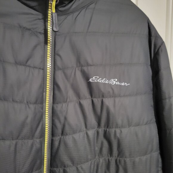 Eddie Bauer Grey/Yellow Reversible Light Down Jacket [Size: Men's Small] - Picture 2 of 7